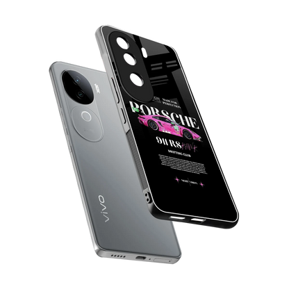 911 Drifting Club sleek vivo v40e cover with tempered glass back and TPU edges