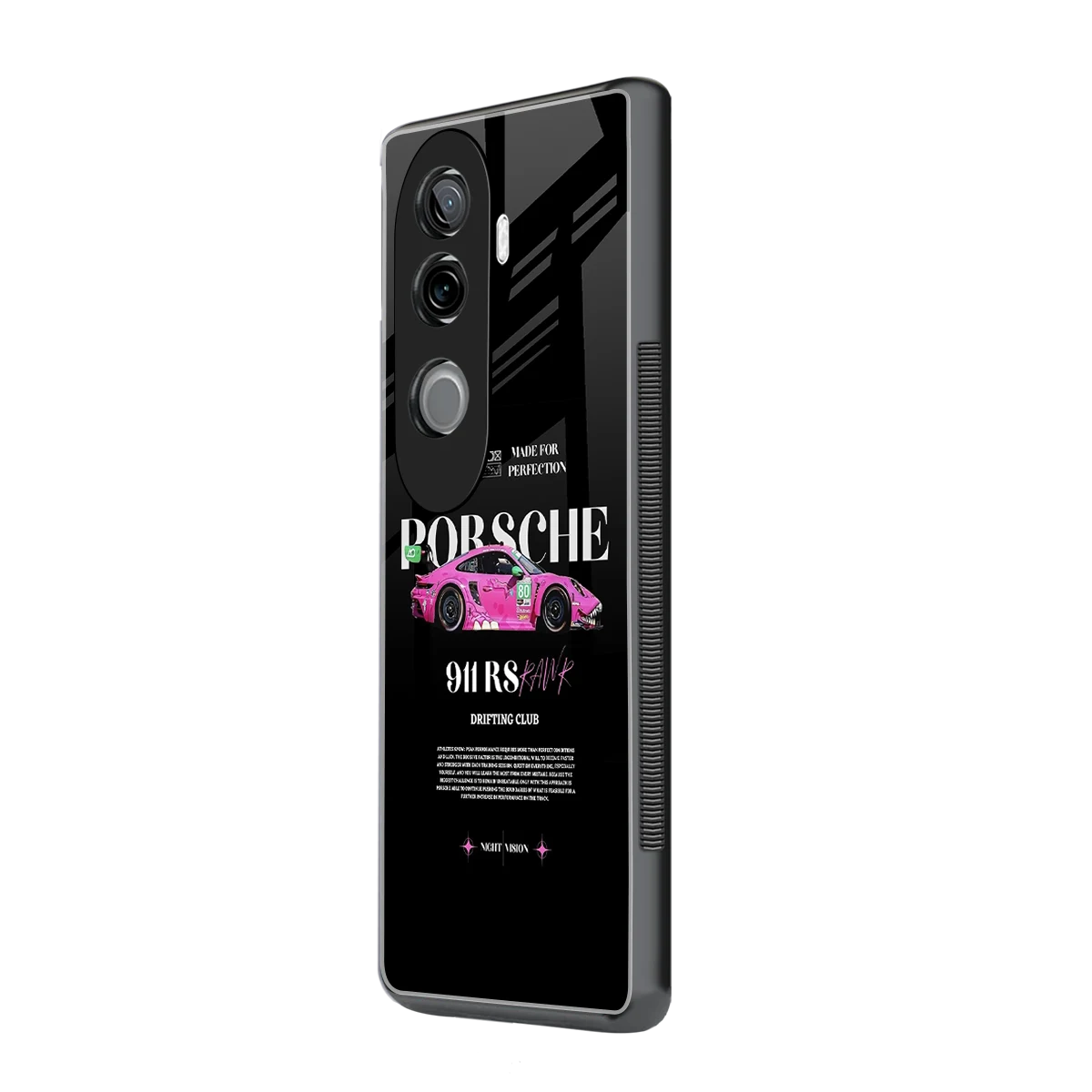 911 Drifting Club vivo v40e mobile cover | shockproof glass phone case