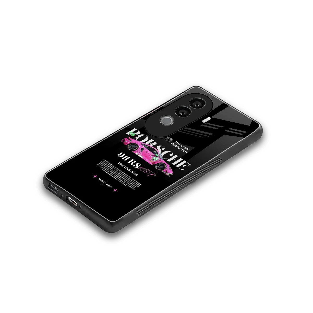 911 Drifting Club stylish phone case for vivo v40e | glossy glass and slim fit