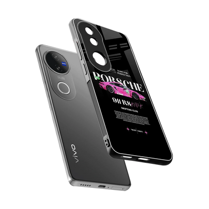 911 Drifting Club sleek vivo v50 cover with tempered glass back and TPU edges