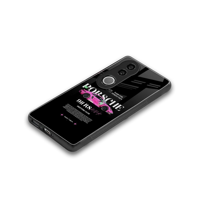 911 Drifting Club stylish phone case for vivo v50 | glossy glass and slim fit