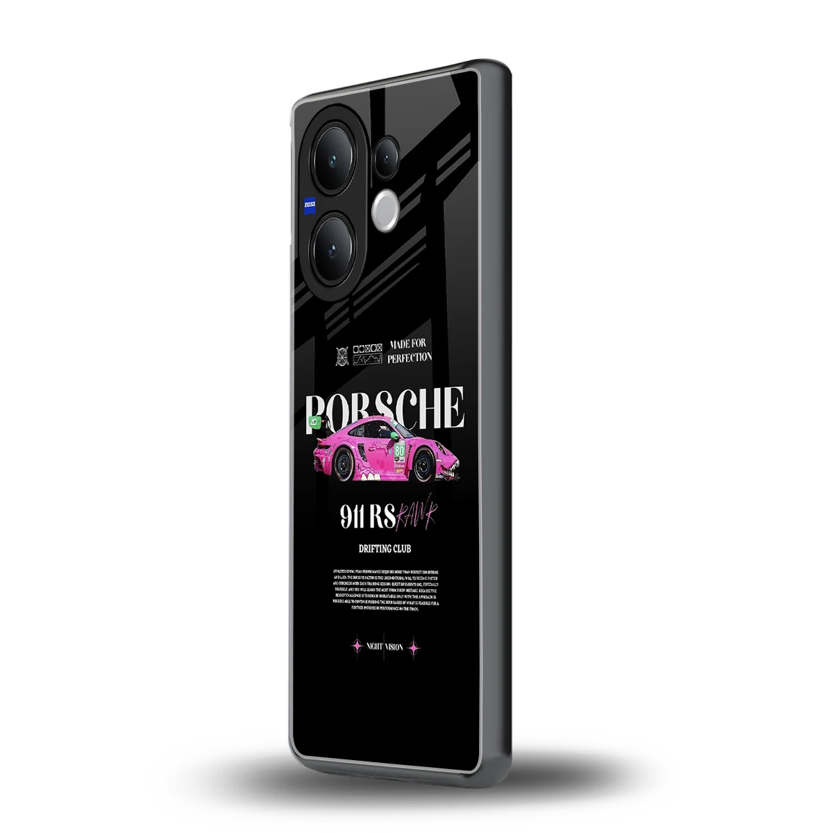 911 Drifting Club vivo v60 mobile cover | shockproof glass phone case