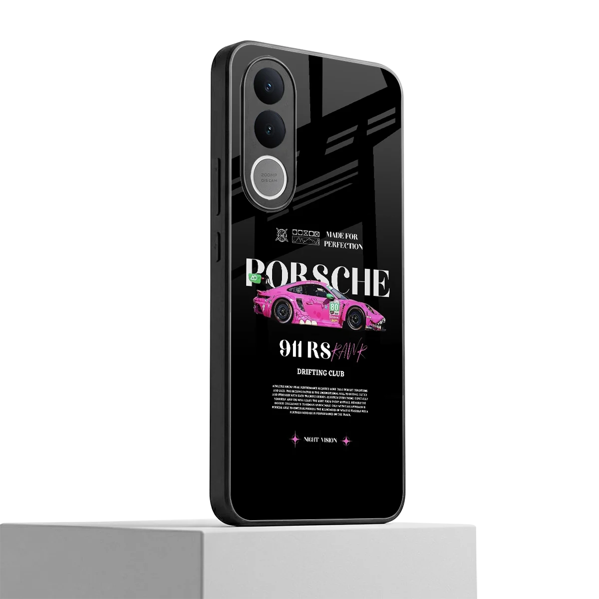 911 Drifting Club vivo v70 fe mobile cover | shockproof glass phone case