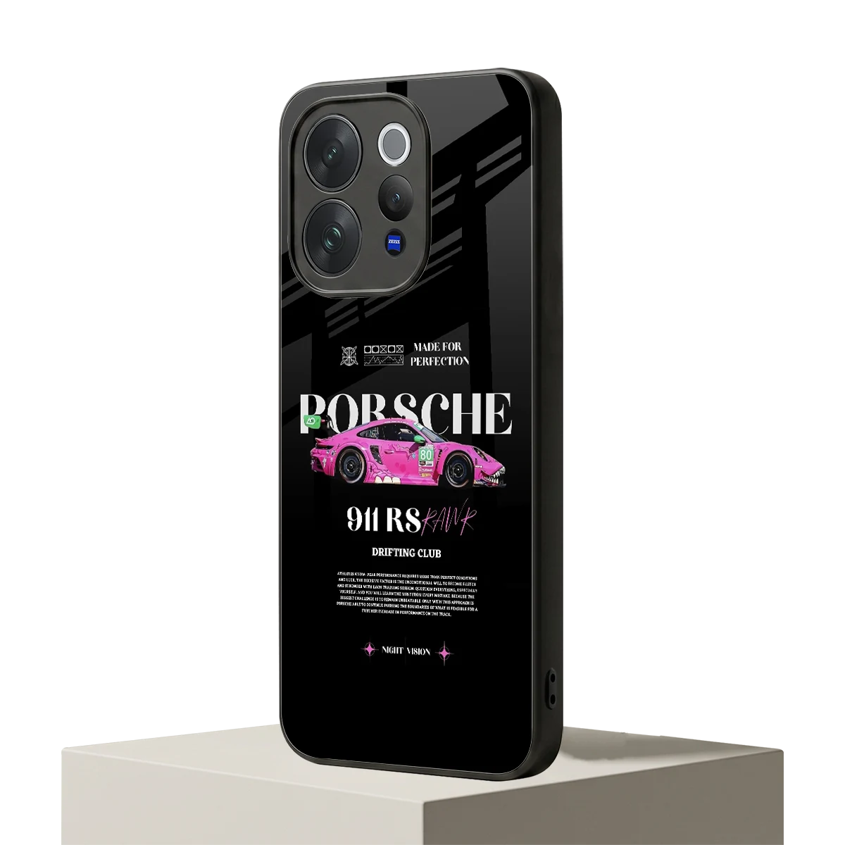 911 Drifting Club vivo v70 mobile cover | shockproof glass phone case