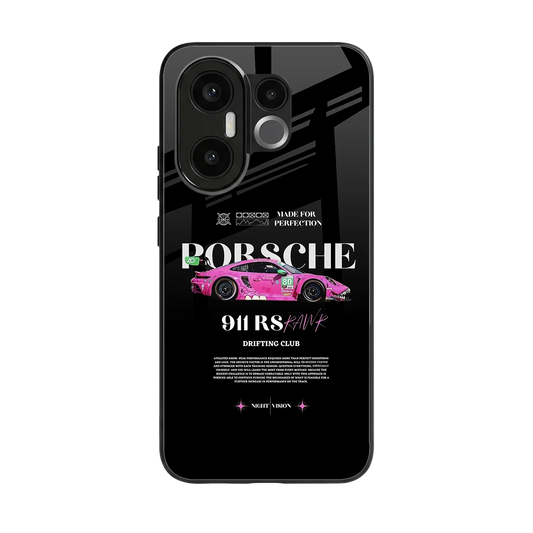 911 Drifting Club back phone cover | glass case for vivo x200 fe