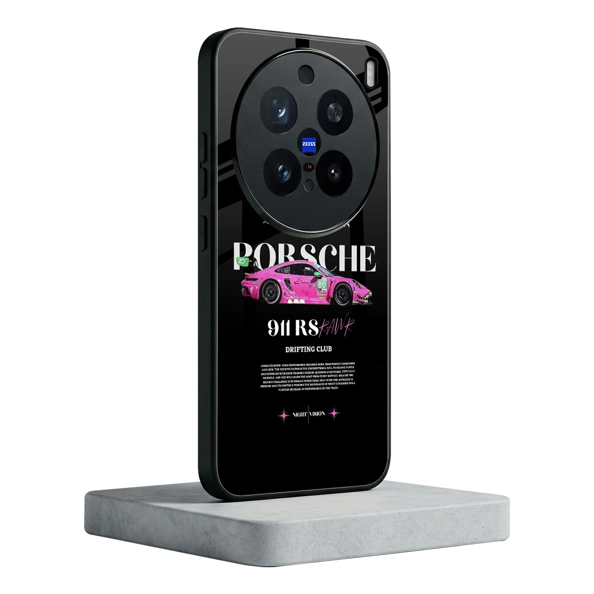 911 Drifting Club vivo x200 pro mobile cover | shockproof glass phone case