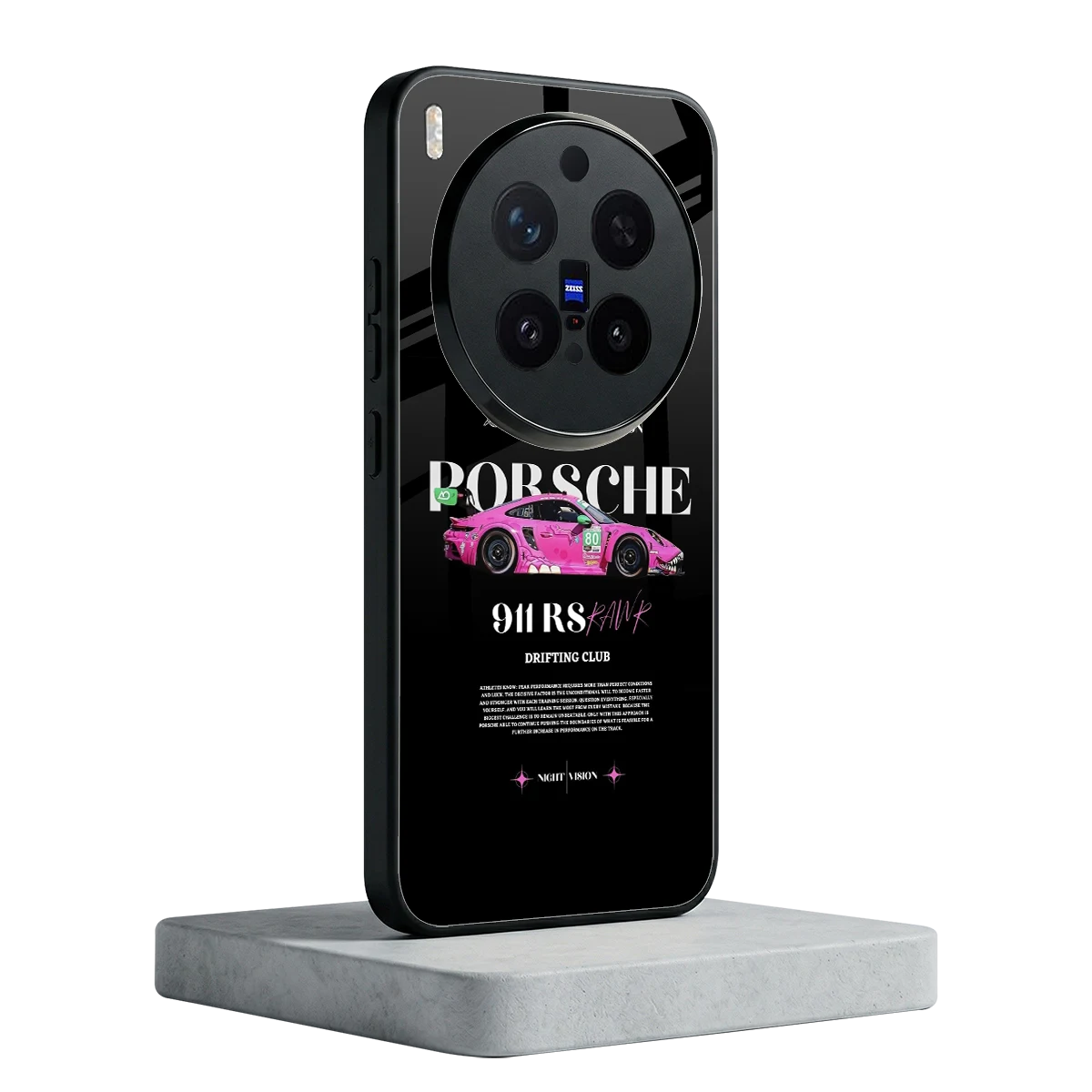 911 Drifting Club vivo x300 pro mobile cover | shockproof glass phone case