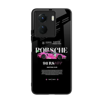 911 Drifting Club back phone cover | glass case for vivo y16