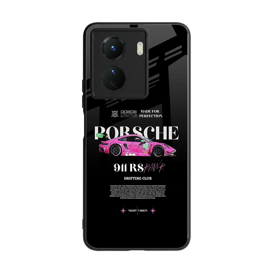 911 Drifting Club back phone cover | glass case for vivo y16
