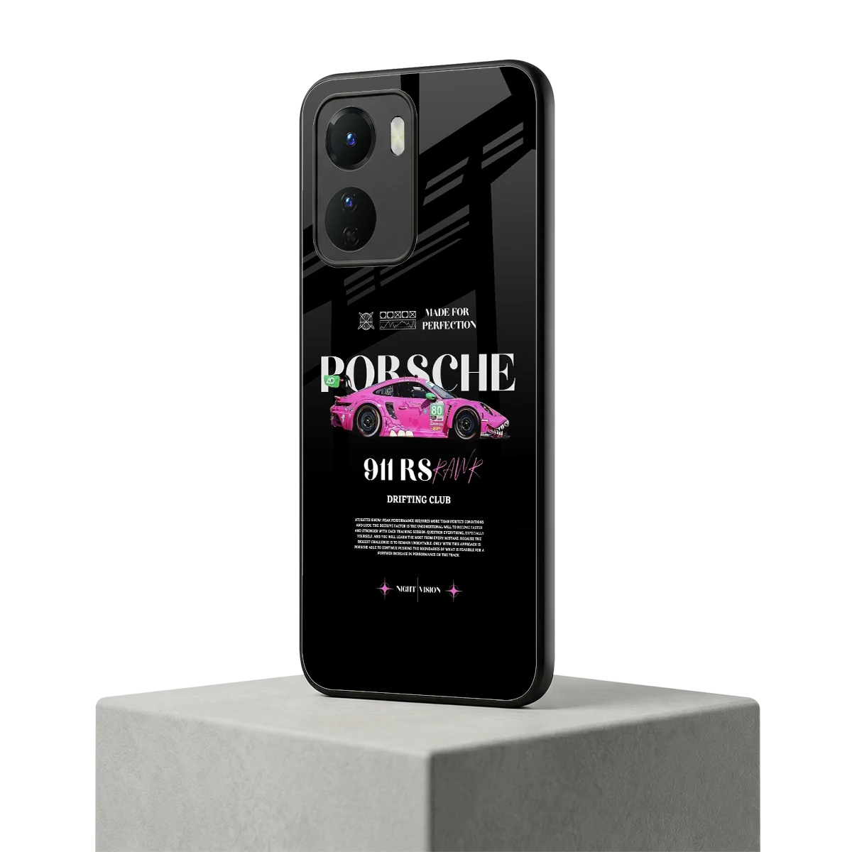 911 Drifting Club vivo y16 mobile cover | shockproof glass phone case