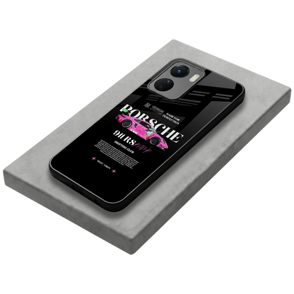 911 Drifting Club stylish phone case for vivo y16 | glossy glass and slim fit