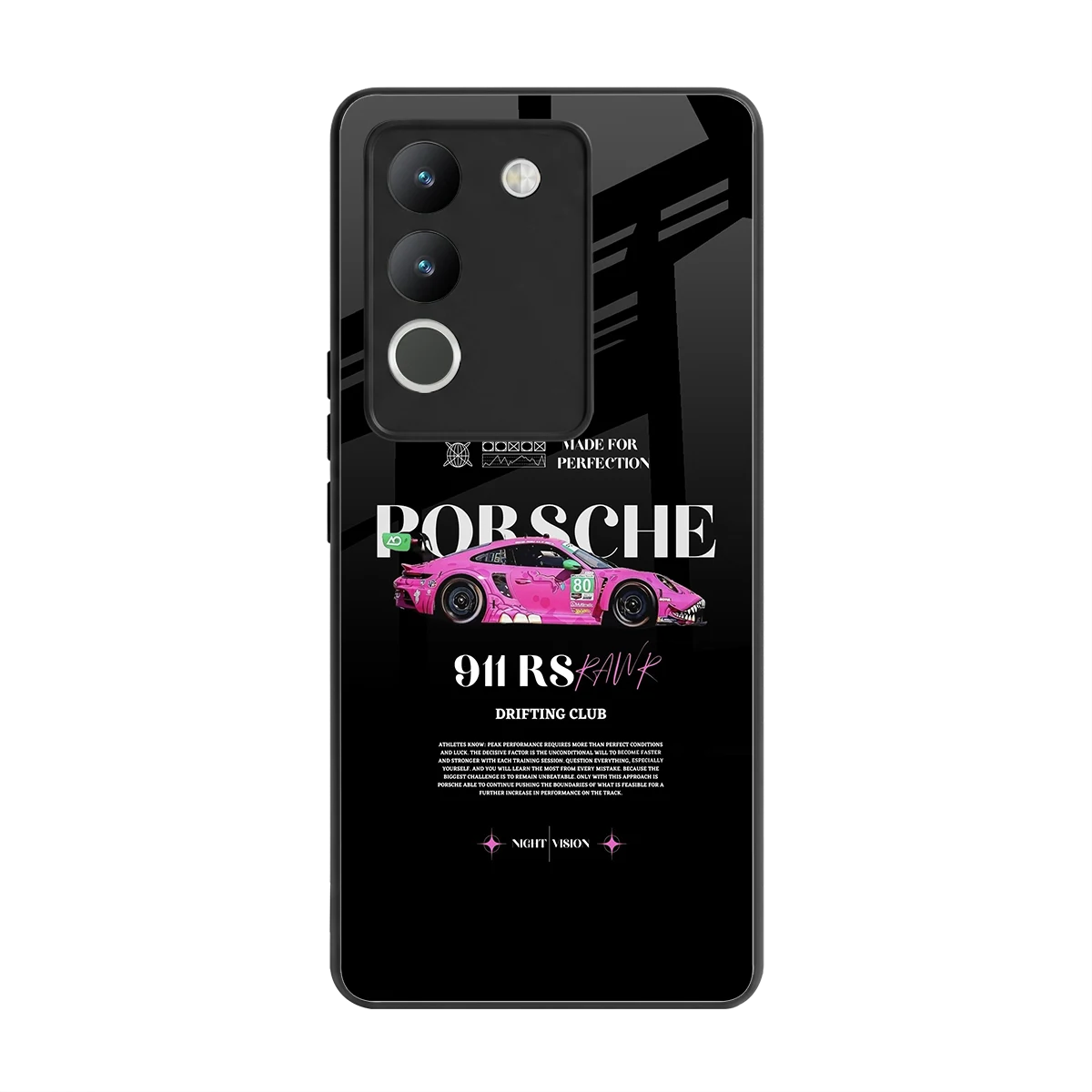 911 Drifting Club back phone cover | glass case for vivo y200 5g