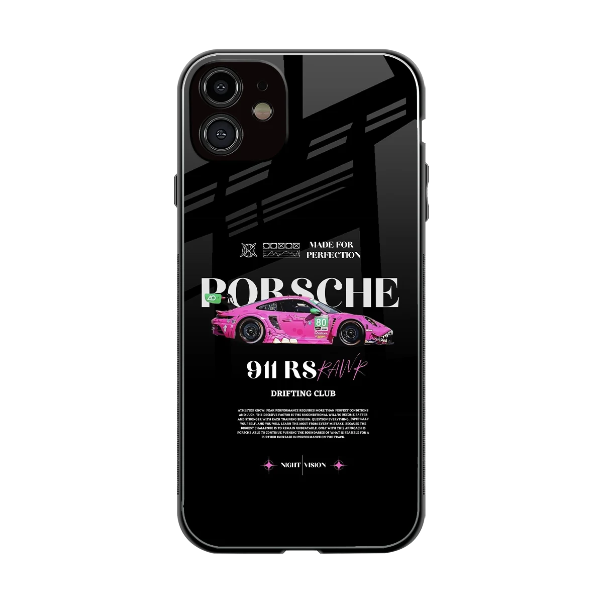 911 Drifting Club back phone cover | glass case for iphone 11