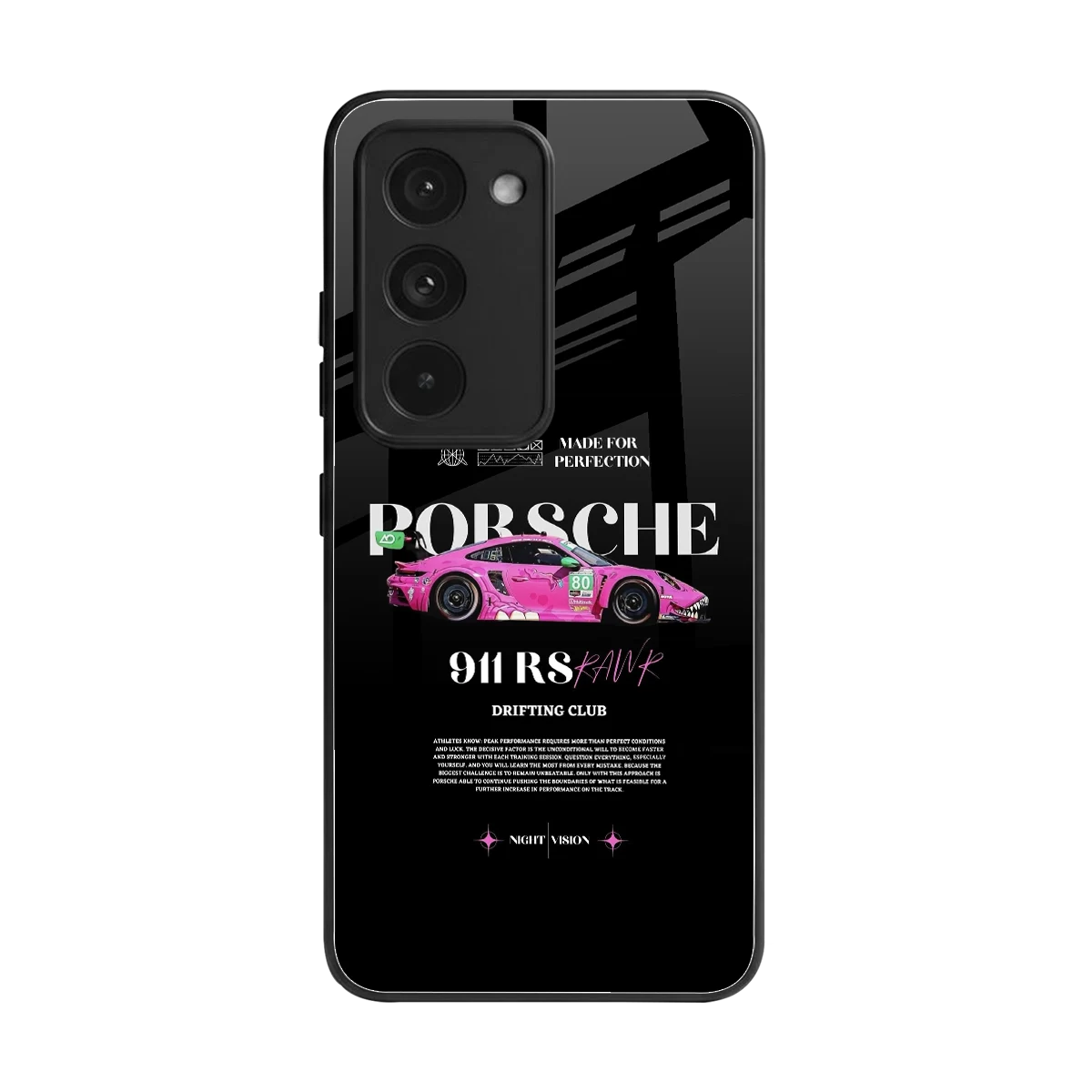 911 Drifting Club back phone cover | glass case for redmi 15 5g