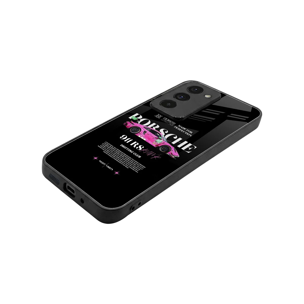 911 Drifting Club stylish phone case for redmi 15 5g | glossy glass and slim fit