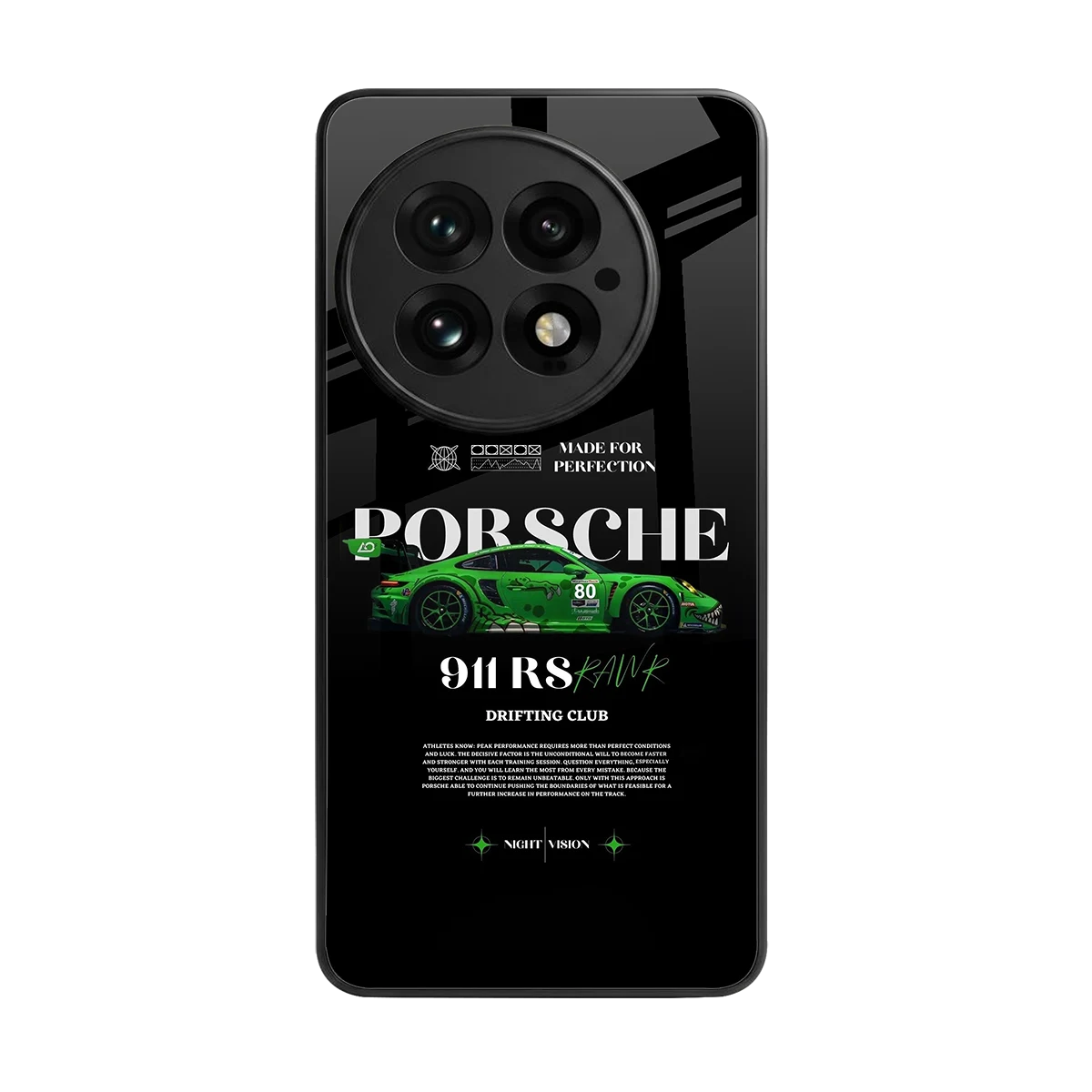 911 RS Drifting Club back phone cover | glass case for oneplus 13