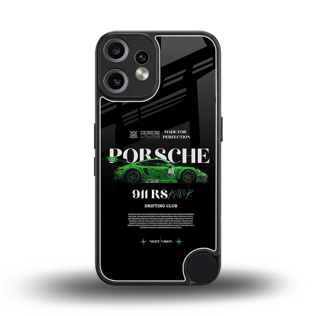 911 RS Drifting Club back phone cover | glass case for cmf nothing phone 2 pro