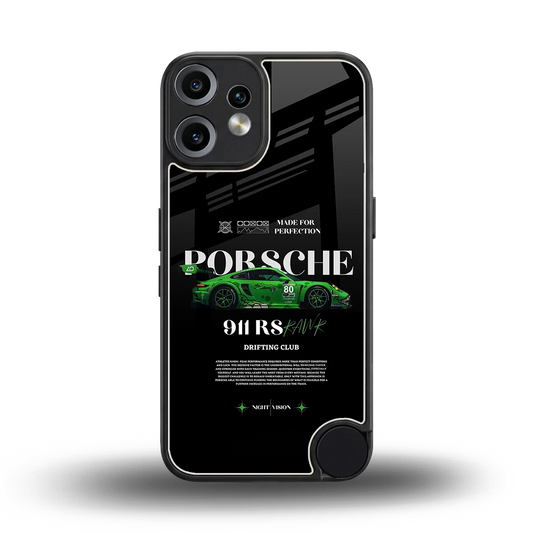 911 RS Drifting Club back phone cover | glass case for cmf nothing phone 2 pro