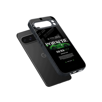 911 RS Drifting Club sleek google pixel 10 pro xl cover with tempered glass back and TPU edges