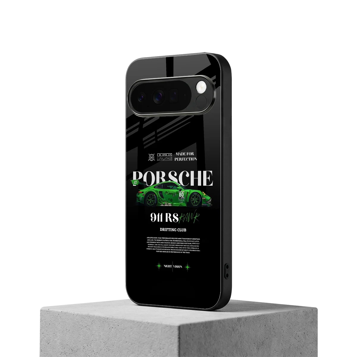 911 RS Drifting Club google pixel 10 pro xl mobile cover | shockproof glass phone case