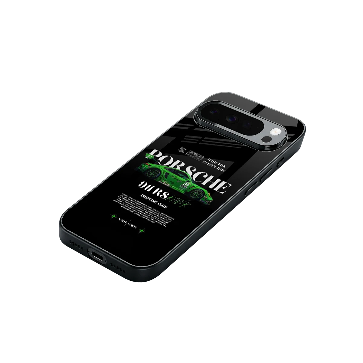 911 RS Drifting Club stylish phone case for google pixel 10 pro xl | glossy glass and slim fit
