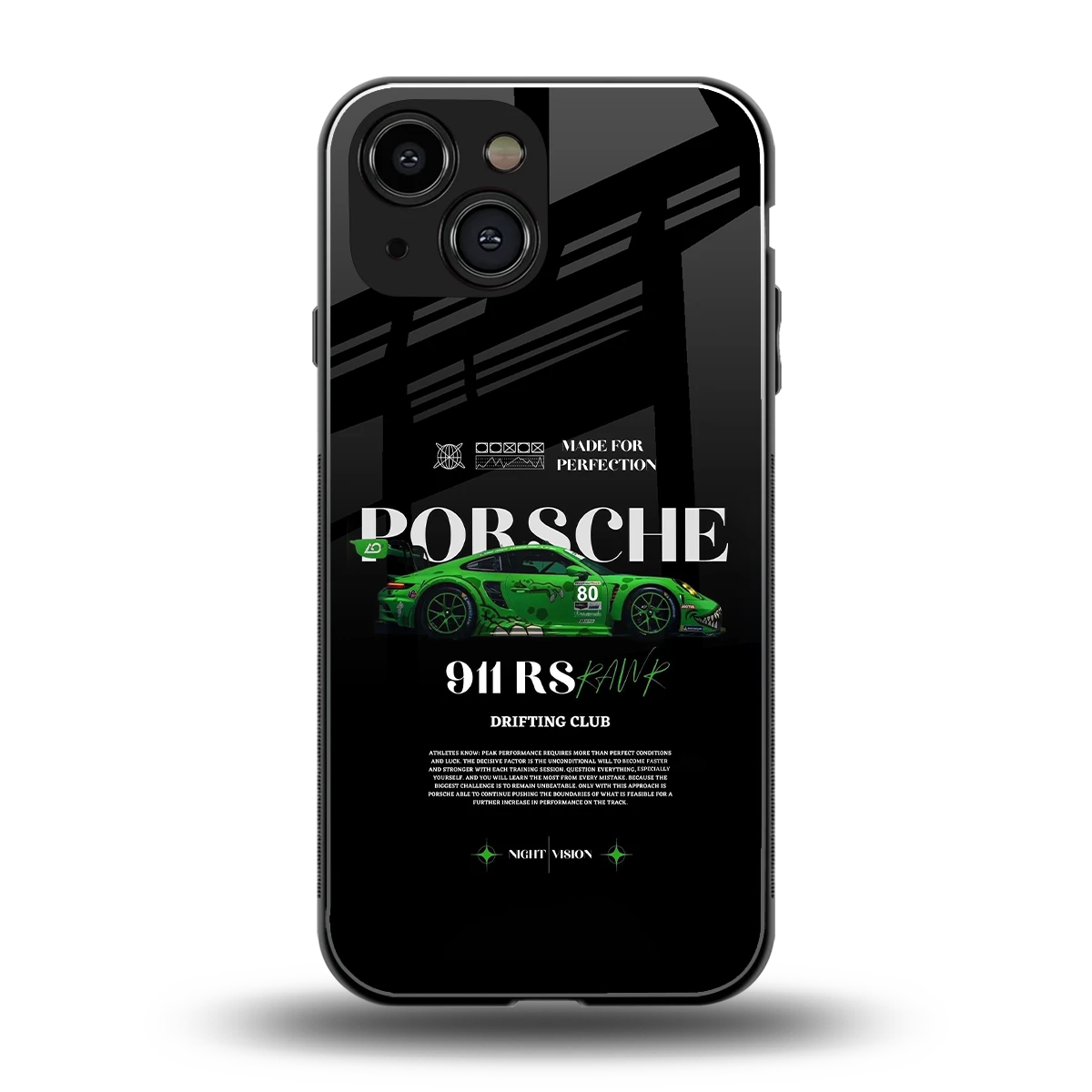 911 RS Drifting Club back phone cover | glass case for iphone 13 mini