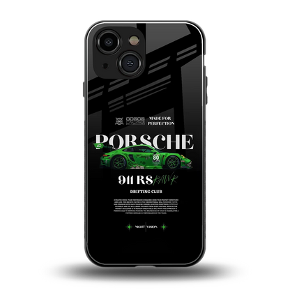 911 RS Drifting Club back phone cover | glass case for iphone 13 mini