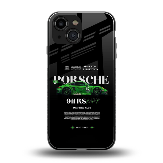 911 RS Drifting Club back phone cover | glass case for iphone 13 mini