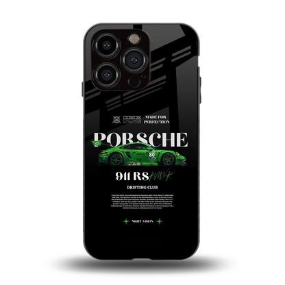 911 RS Drifting Club back phone cover | glass case for iphone 13 pro