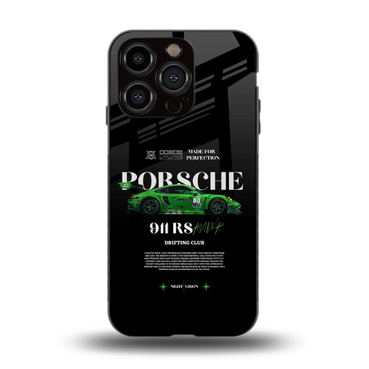 911 RS Drifting Club back phone cover | glass case for iphone 13 pro