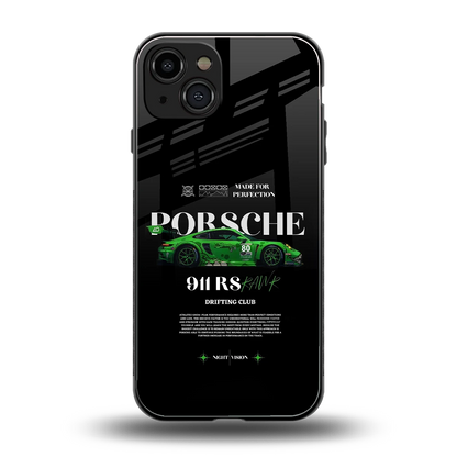 911 RS Drifting Club back phone cover | glass case for iphone 15