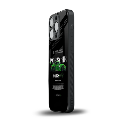 911 RS Drifting Club iphone 16 pro mobile cover | shockproof glass phone case