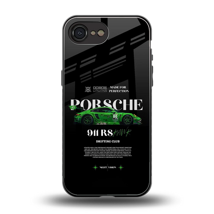 911 RS Drifting Club back phone cover | glass case for iphone 16e