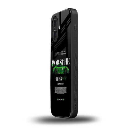 911 RS Drifting Club iphone 17 mobile cover | shockproof glass phone case