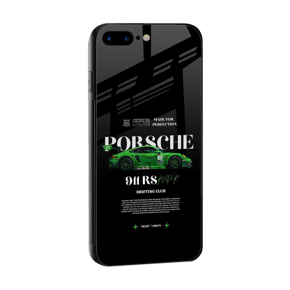 911 RS Drifting Club sleek iphone 7 plus cover with tempered glass back and TPU edges