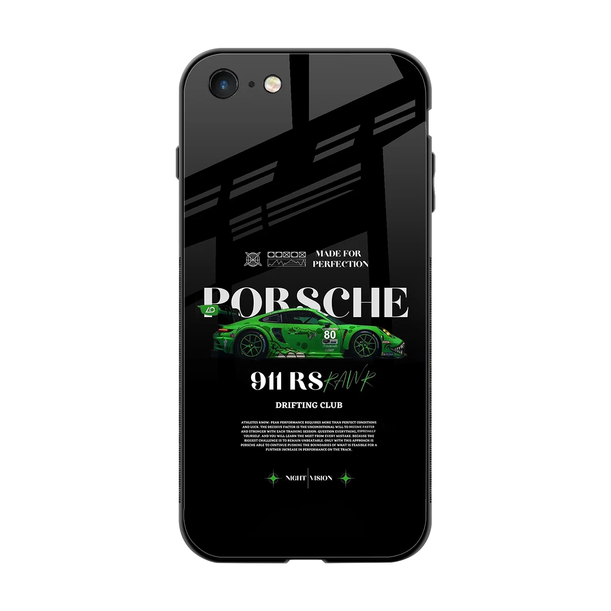 911 RS Drifting Club back phone cover | glass case for iphone 7
