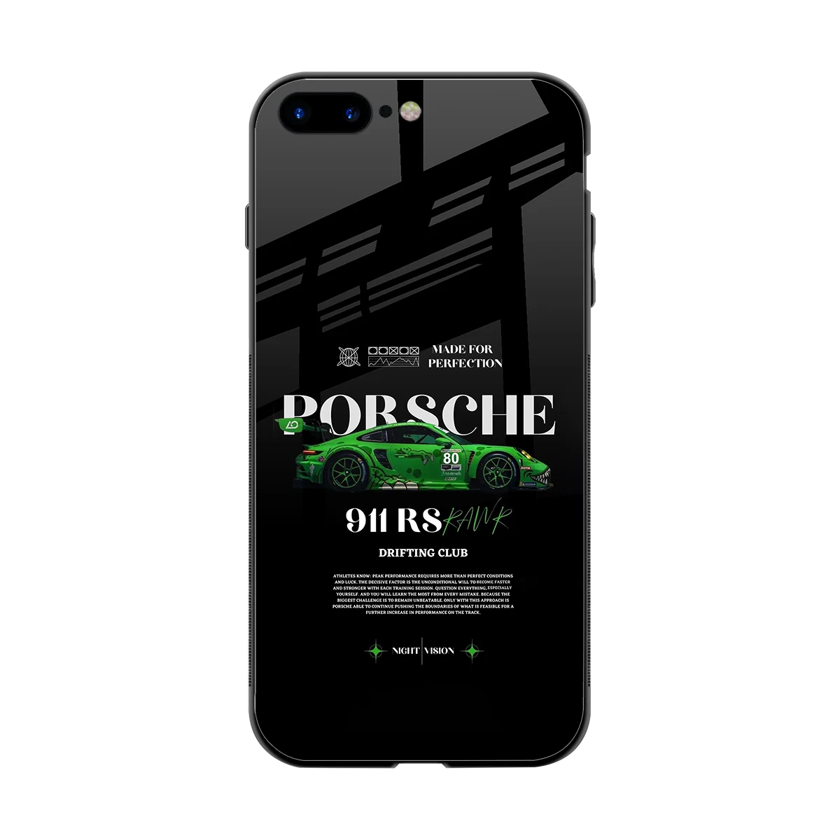 911 RS Drifting Club back phone cover | glass case for iphone 7 plus