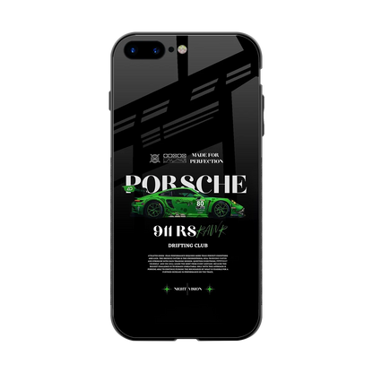 911 RS Drifting Club back phone cover | glass case for iphone 8 plus