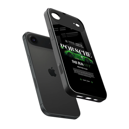 911 RS Drifting Club sleek iphone air cover with tempered glass back and TPU edges