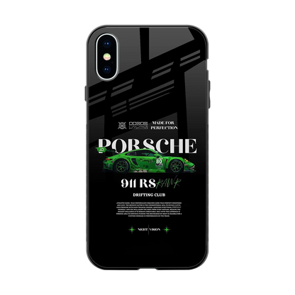 911 RS Drifting Club back phone cover | glass case for iphone x
