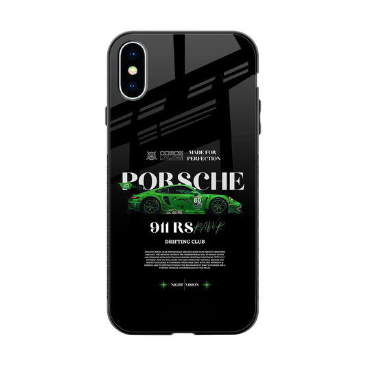 911 RS Drifting Club back phone cover | glass case for iphone x