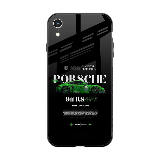 911 RS Drifting Club back phone cover | glass case for iphone xr