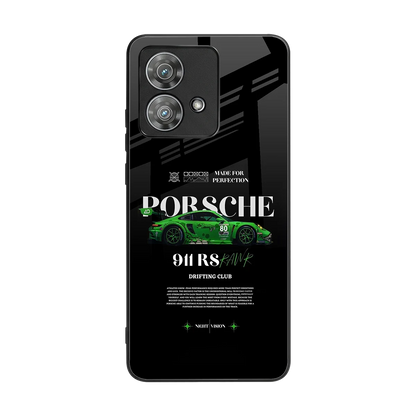 911 RS Drifting Club back phone cover | glass case for motorola edge 40 neo 5g
