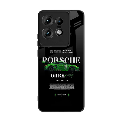 911 RS Drifting Club back phone cover | glass case for motorola edge 50 pro