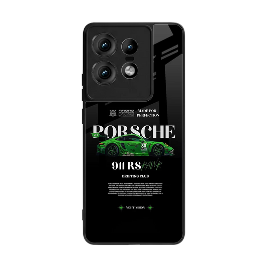 911 RS Drifting Club back phone cover | glass case for motorola edge 50 pro