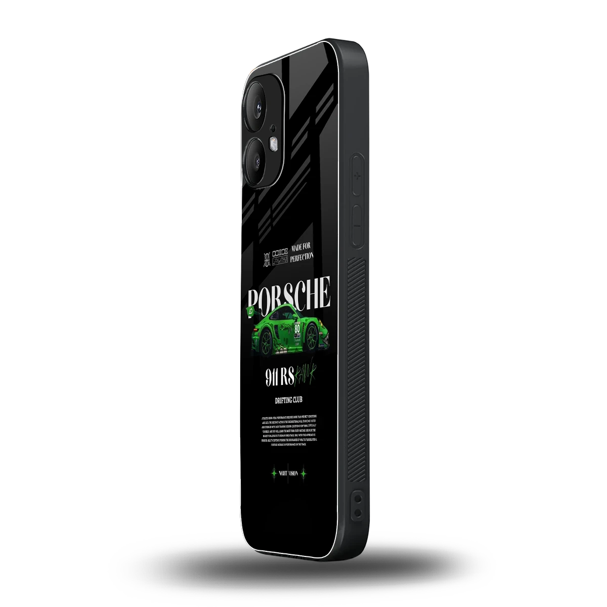 911 RS Drifting Club nothing phone 2 mobile cover | shockproof glass phone case