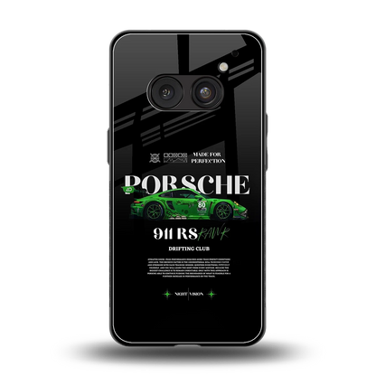 911 RS Drifting Club back phone cover | glass case for nothing phone 2a