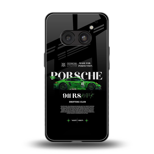 911 RS Drifting Club back phone cover | glass case for nothing phone 2a