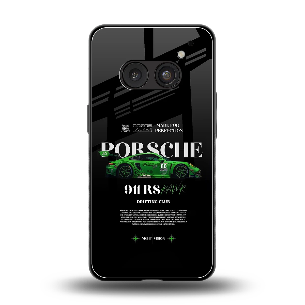 911 RS Drifting Club back phone cover | glass case for nothing phone 2a plus