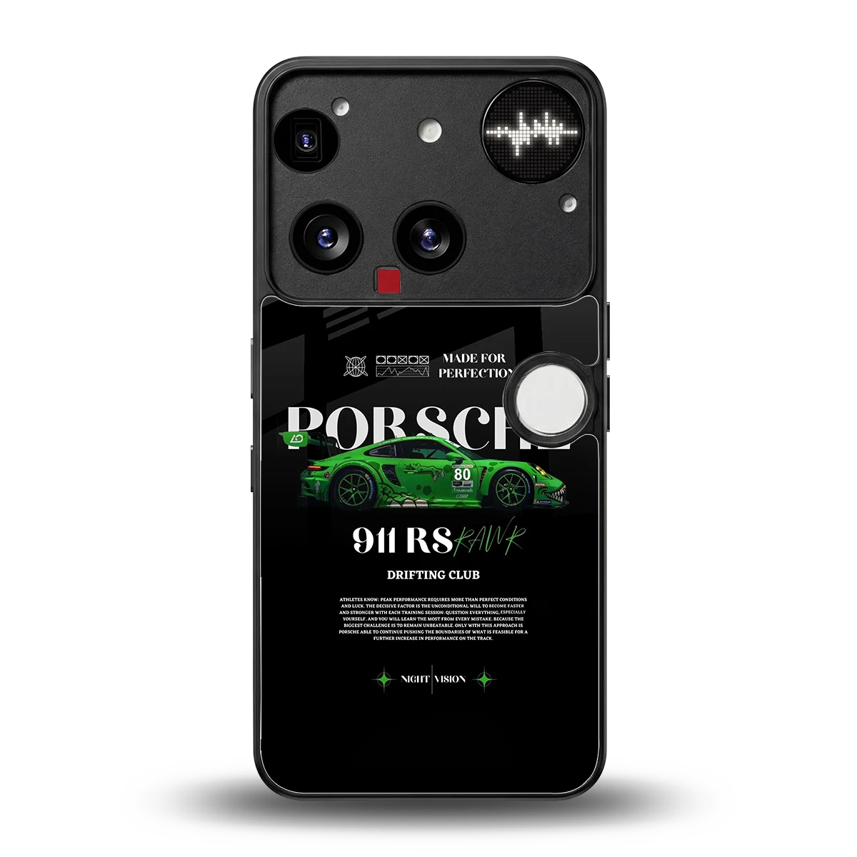 911 RS Drifting Club back phone cover | glass case for nothing phone 3